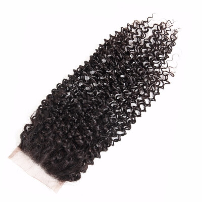 

Nami Hair 4x4 Lace Closure Brazilian Remy Hair Kinky Curly Free Middle Three Part 100 Human Hair Closure With Baby Hair