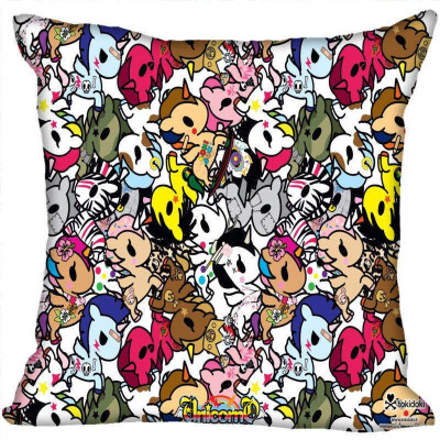 

Tokidoki Pillow Cover Bedroom Home Office Decorative Pillowcase Square Zipper Pillow Cases Satin Fabric No Fade