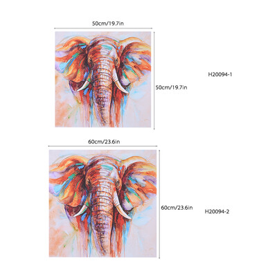 

60 60cm HD Printed Frameless Elephant Head Canvas Painting Wall Art Pictures Decor for Home Living Room Bedroom