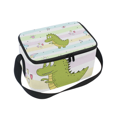 

ALAZA Lunch Box Insulated Funny Dinosaurs2 Lunch Bag Large Cooler Tote Bagfor Men Women