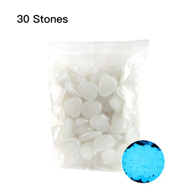 

30pcsBag Luminous Pebbles Stones Home Fish Tank Outdoor Decor Garden Walkway Glow in the Dark