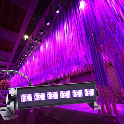 

UKing 18W 6 Leds Uv Black Light Wall Wash Light Auto Sound Dmx Remote Control Stage Light