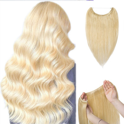 

16"18"20"22" One Piece Straight Remy Human Hair Miracle Secret Invisible Wire Hair Extensions No Clip No Glue 1pcs