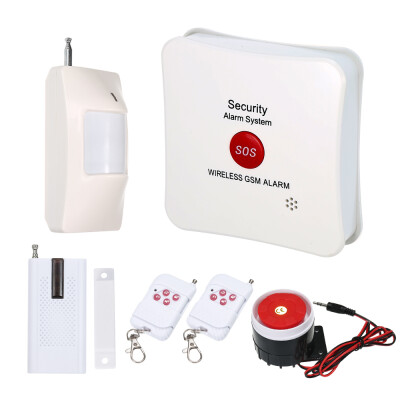 

Wireless GSM SMS Home Burglar Security Alarm System SOS Call Alarm Auto-dial Alarm Timing ArmDisarm with PIR Motion Detector Door