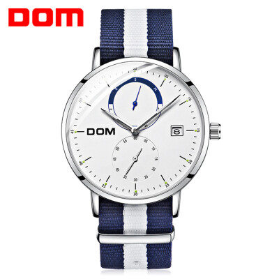 

DOM M - 436D - 7M Men Fashion Nylon Strap Three-pin Quartz Watch