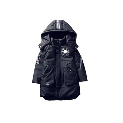 

Boys cotton long thicker 2018 New childrens clothing childrens cotton jacket Korean version of the big child winter clothing
