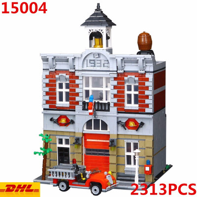 

Lepin 15004 Fire Brigade Station Legoing 10197 Model Building Kits Bricks DIY Toys Blocks Christmas Gift