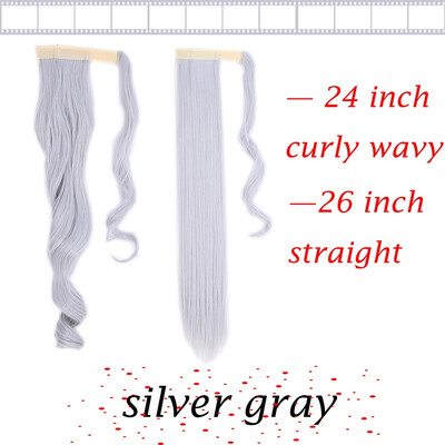 

17-23 Inch 3 Types Clip In Hair Extensions Pony Tail Wrap Around Ponytail