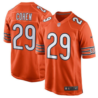 

Mens Football Jersey Chicago Bears Tarik Cohen Orange Alternate Game Jersey