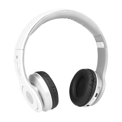 

Foldable Wireless Bluetooth Stereo Headphone Headset Mic FM TF Slot for iPhone iPad PC White