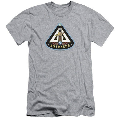

Eureka Sci-Fi Comedy Drama TV Show Astraeus Mission Patch Adult Slim T-Shirt Tee