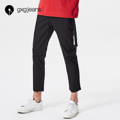 

Gxgjeans mens spring pants nine points pants cotton black casual pants small straight feet 181602265 black XL