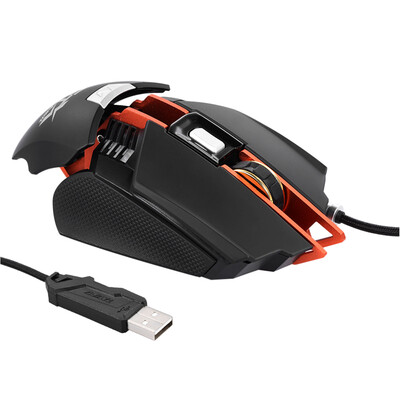 

AJAZZ GTX E-sport Gaming Mouse 4000DPI USB Wired Mechanical Mouse 7 Buttons Replaceable Palm Rest Adjustable Height Breathing LED