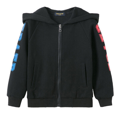 

One Beihuangcheng Boys Jacket 2019 Spring Korean Short Cardigan Stripe Sports Wind New Top 1119107016 Black 120cm