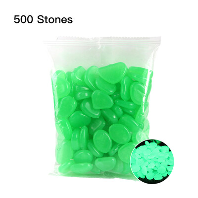 

500pcsBag Luminous Pebbles Glow in the Dark Stones Home Fish Tank Outdoor Decor Garden Walkway