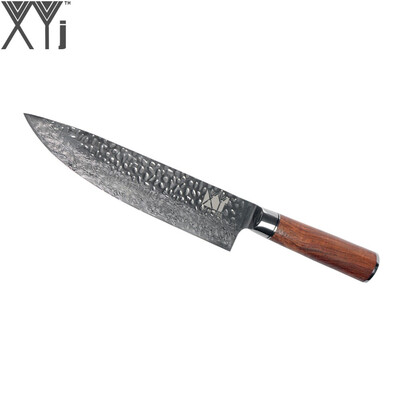 

XYj Brand 8 inch Chef VG10 Damascus Knife Comfortable Wood Handle 67 Layers Damascus Steel Kitchen Knife Cooking Accessories