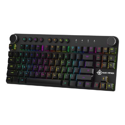 

MK11 Mechanical Gaming Keyboard Wired USB And Wireless BT 30 RGB Backlight Switchable 87 Keys Gaming Keyboard for Computer Ga