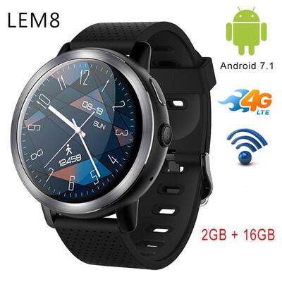 

LEMFO LEM8 Bluetooth Smart Watch 4G WiFi 16GB Camera Heart Rate For Android iOS