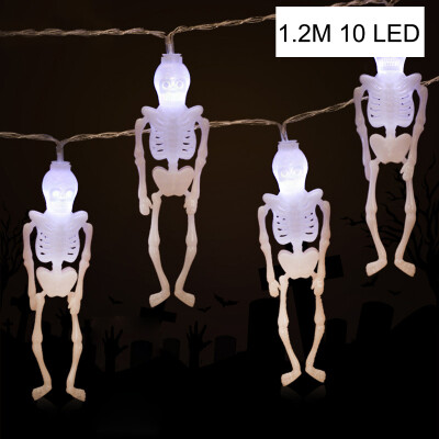 

UpperX 1pcs Halloween Decor String Lights10 LED Skull Skeleton lightHalloween Decors Props for Home Event Party Decor Supplies