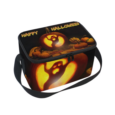 

ALAZA Lunch Box Insulated Lunch Bag Large Cooler Halloween Pattern Tote Bag