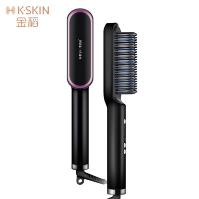 

Golden rice KINGDOM hair straightener curling hair straight hair straight straight hair comb hair clip hairdressing hair comb 60s fast straight hair comb KD380 black red