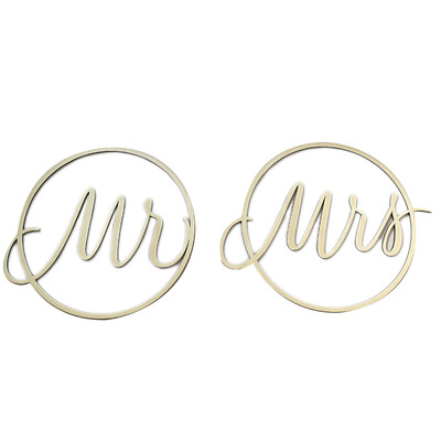 

Calligraphy Wooden Hanging Signs Chair Banner Set for Rustic Wedding Decorations Engagement Party Supplies Style 2 Mr & Mrs