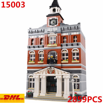 

Lepin 15003 The Town Hall Legoing 10224 Street Model Building Blocks Bricks DIY Toys Children Gift