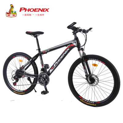 

Phoenix Phenix Phoenix bicycle mountain bike 24 speed shift double disc brakes men&women adult road bike 26 inch bicycle black red