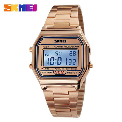 

Casual SKMEI Men Women Stainless Steel LED Digital Sport Quartz Wrist Watch Gift