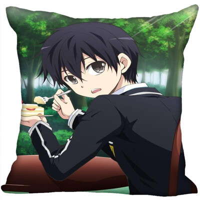 

Sword Art Online Pillow Cover Bedroom Home Office Decorative Pillowcase Square Zipper Pillow Cases Satin Fabric No Fade