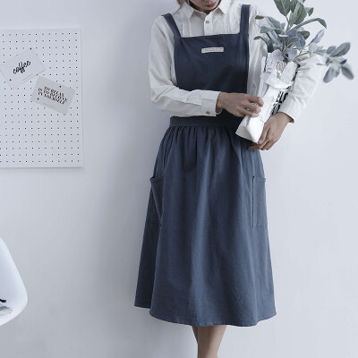 

NeillieN Nordic apron Korean pleated apron apron hotel coffee shop apronKitchen overallsClean apronCoffee shop overalls