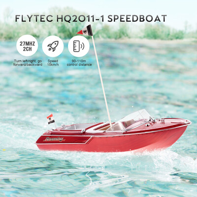 

Flytec HQ2011-1 27MHz 2CH 15kmh High Speed Boat Electric RC Ship Toy Children Gift