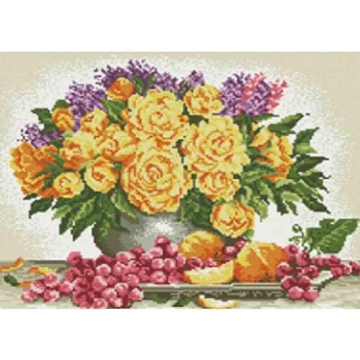 

DIY Diamond Painting Floral Vase Embroidery Decoration Gifts Cross Stitch Resin Round Full Diamond 3040cm