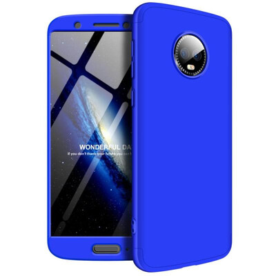 

MOONCASE Moto G6 three-piece all-inclusive shield - blue
