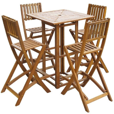 

Outdoor Bar Set 5 Pieces Acacia Wood