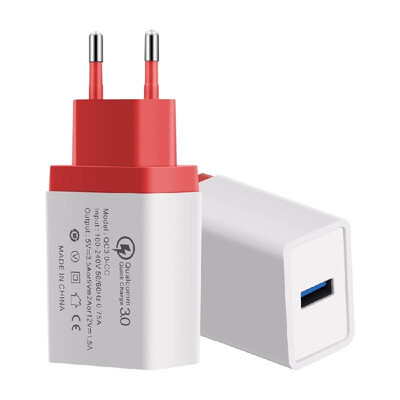 

Portable Travel Home Universal Wall Charger QC30 Quick Charge Fast Charging USEU Plug USB Charger Adapter for Smartphones Tablet
