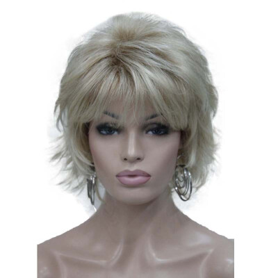 

StrongBeauty Short Layered Shaggy blonde Full Synthetic Wig Womens Wigs COLOUR CHOICES