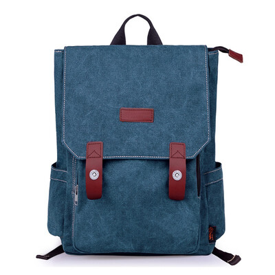 

Canvas shoulder computer backpack male casual female Korean version 14 inch travel bag bag G0