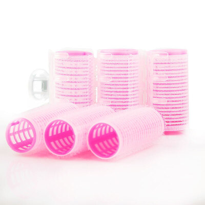 

Ai Jun self-adhesive air bangs roll lazy artifact plastic hair curler short hair curler 6 packs 3 large 3 small