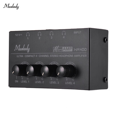 

HA400 Ultra-compact 4 Channels Mini Audio Stereo Headphone Amplifier with Power Adapter