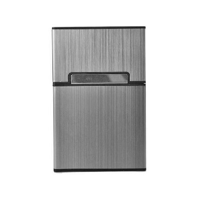 

Practical Cigar Emei Light Aluminum Cigarette Box Holder Pocket Storage Container Silvery