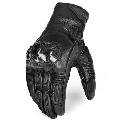 

INBIKE Genuine Leather Motorcycle Gloves Mens Winter Thermal MTB Bike Gloves Touch Screen 3mm EVA Palm Pad Guantes Moto Luvas