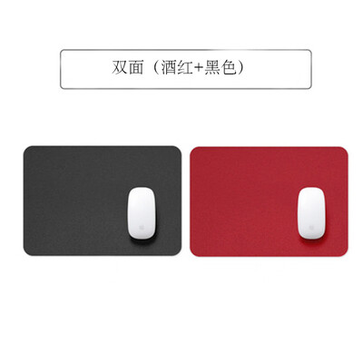 

Ling charm two-color double-sided mouse pad small game office mouse pad positive&negative dual-use simple table mouse pad 3025CM wine red black