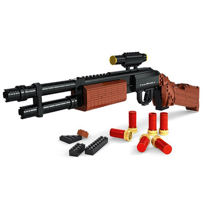 

Arms M870 Shotgun Weapon DIY 527 PCS Plastic Military Building Blocks Gun Toy Compatible With Lego Brick For Kids And Children