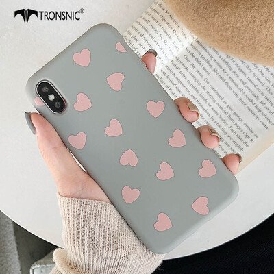 

TRONSNIC Love Phone Case for iPhone XR Matte Heart Cases Brown Gray Soft Luxury Covers Fashion