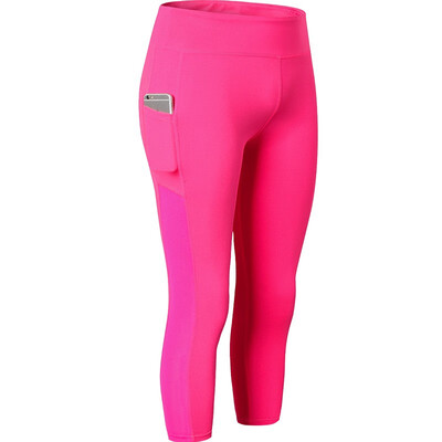 

New Sexy Girls Pocket Gym Long Yoga Pants Sports Trousers Women Compression Running Pants Fitness Tight Cropped Trousers