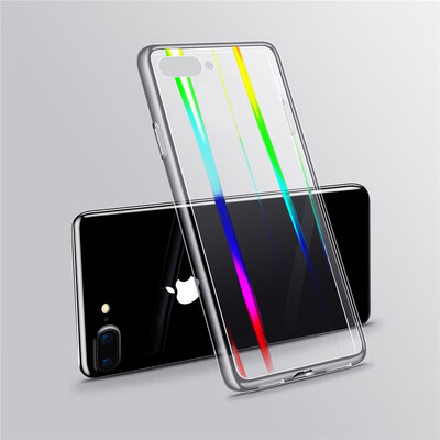 

Goowizz Phone Case For Iphone 787 Plus8 Plus Tempered glass Dazzle Clear TPU Cover Protective Shell