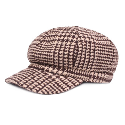 

MAXVIVI houndstooth woolen octagonal cap men&women autumn&winter beret thick warm painter hat European&American wind hat MMZ833030 coffee