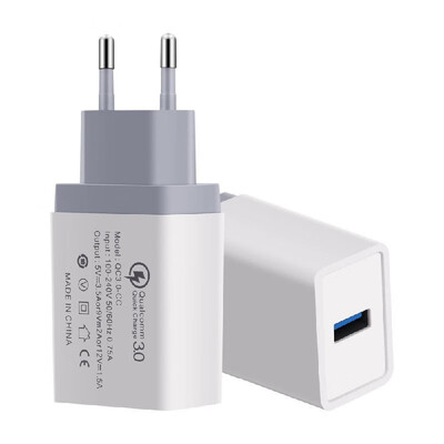 

Portable Travel Home Universal Wall Charger QC30 Quick Charge Fast Charging USEU Plug USB Charger Adapter for Smartphones Tablet