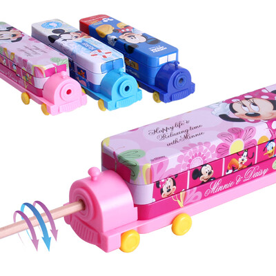 

Disney multipurpose pencil case locomotive pencil case car iron pencil case pupil pink